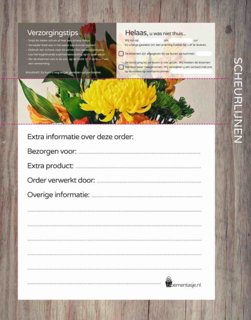 Orderbonnen template FLORANL chrysant
